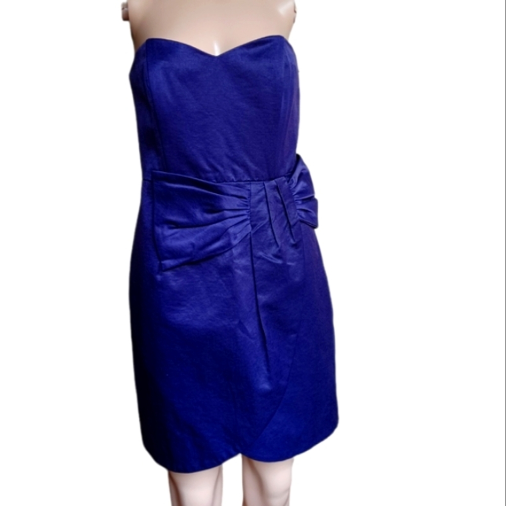 Anthropologie Greylin Strapless Eggplant Purple Dress Short Size Small - Picture 3 of 10